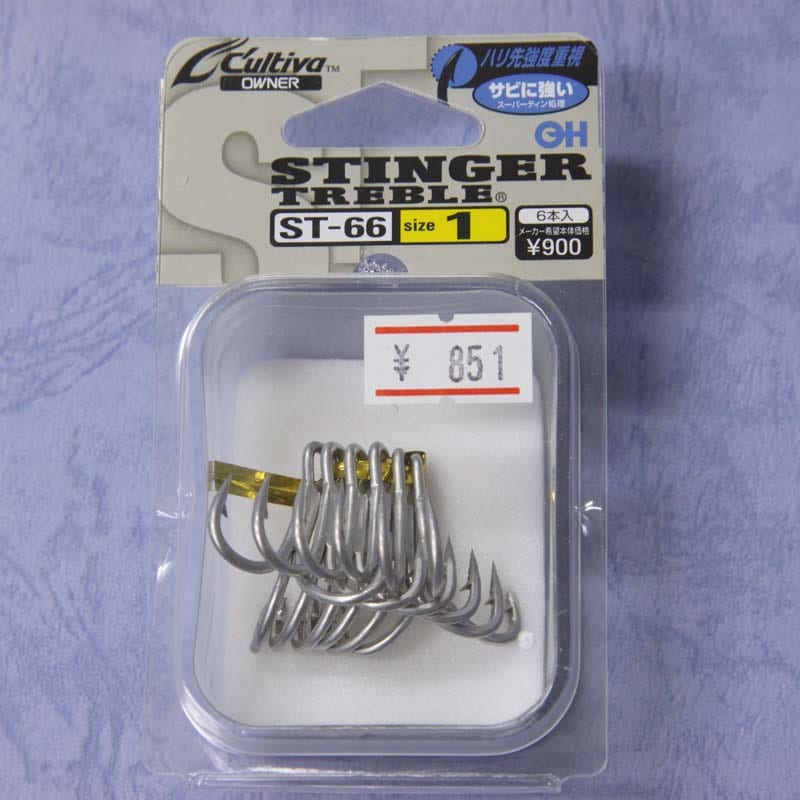 オフショアジグ＆トレブルフックセット Deepliner/SG/STBL-66 オーナー カルティバ ST－66 1 | トレブルフック,オーナー