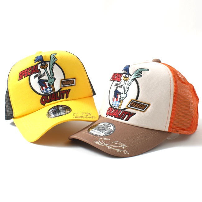 ルーニーテューンズ　スナップバックキャップ　ロードランナー　ダメージ加工 ルーニーテューンズ スナップバックキャップ ロードランナー