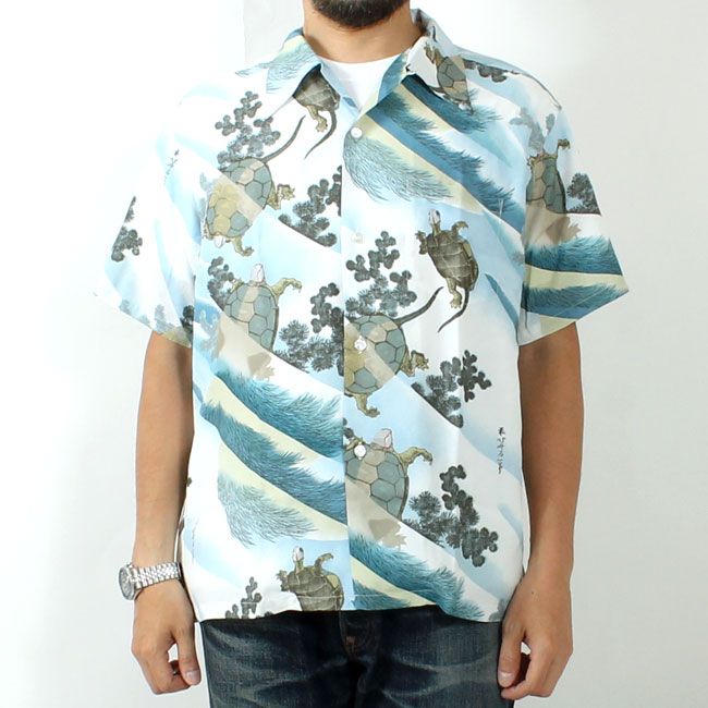 美品SUN SURFサンサーフ スペシャルエディション アロハシャツ 北斎 SUN SURF(サンサーフ) スペシャルエディション 日本の意匠 葛飾