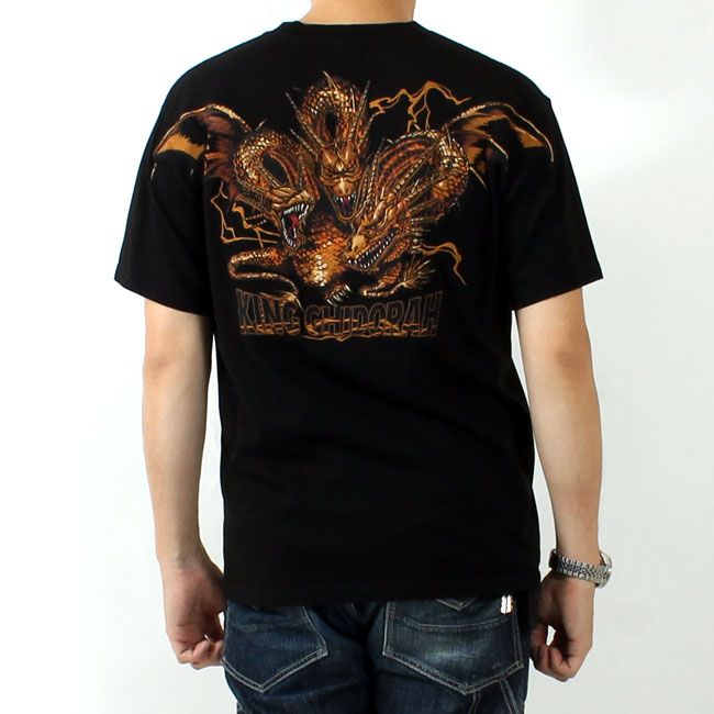 GODZILLA(ゴジラ) ゴジラVSキングギドラ 刺繍天竺Tシャツ / GZL