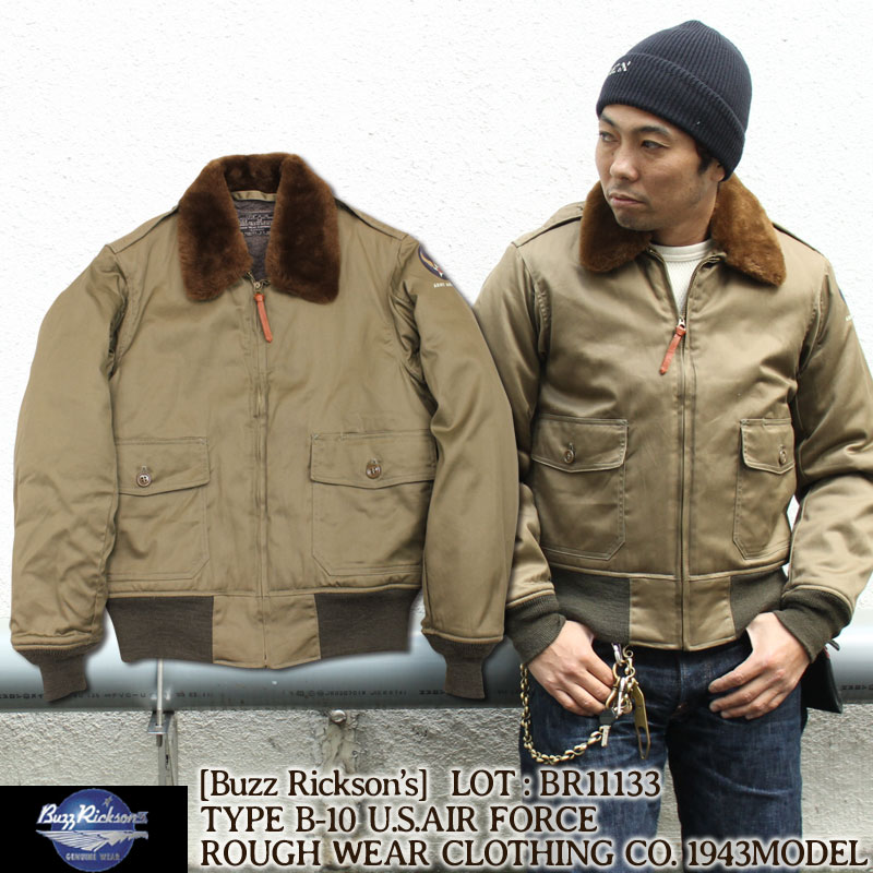 【バズリクソンズ】フライトジャケット type B-10“ROUGH WEAR CLOTHING CO.”1943  MODEL[BR11133]-ジーパンセンターサカイ