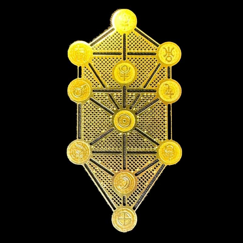 ヒーリングアート【曼荼羅・カバラ生命の樹】 ERGON カバラ生命の樹（セフィロト） GOLDエナジーカード
