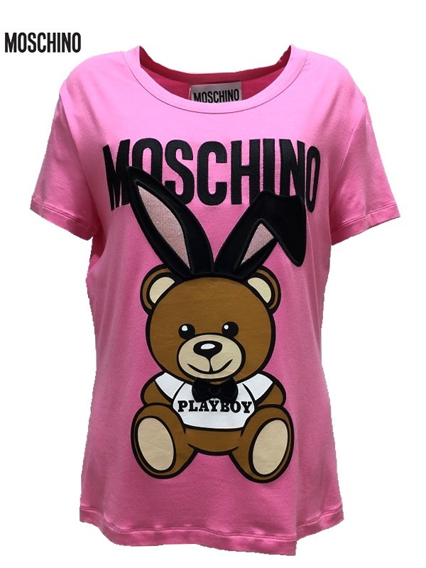 【レア】MOSCHINO プレイボーイコラボレーション ベアTシャツ ピンク