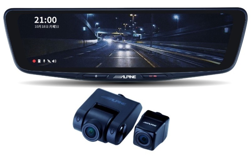 アルパイン ドライブレコーダー搭載10型デジタルミラー DVR