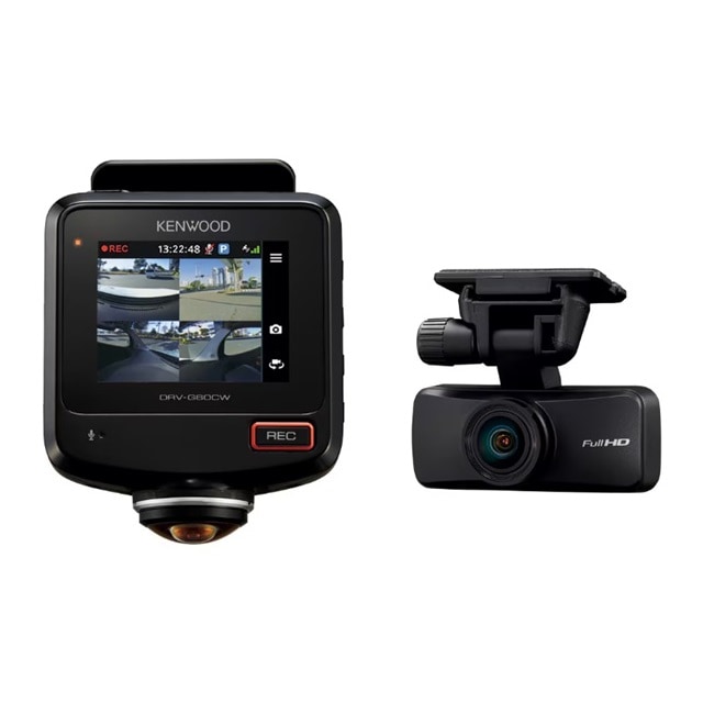ケンウッド 360°ドライブレコーダー+リアカメラのセット DRV