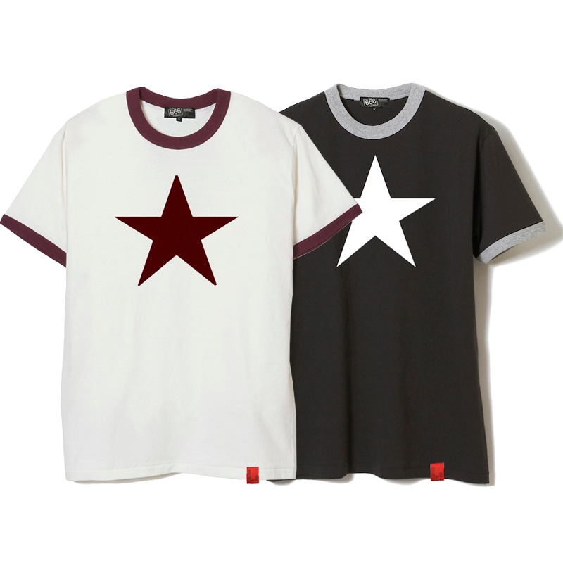 ヘビーウェイト トリムTシャツS/S （スター）｜『666』パンクロック  