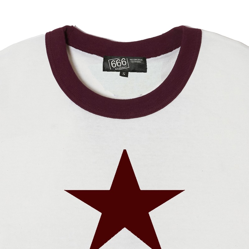 ヘビーウェイト トリムTシャツS/S （スター）｜『666』パンクロック  