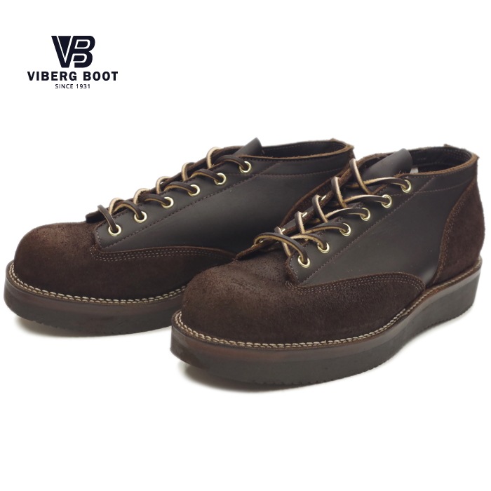 ヴァイバーグ VIBERG LACE TO TOE OXFORD モカラフアウト/モカスムース 