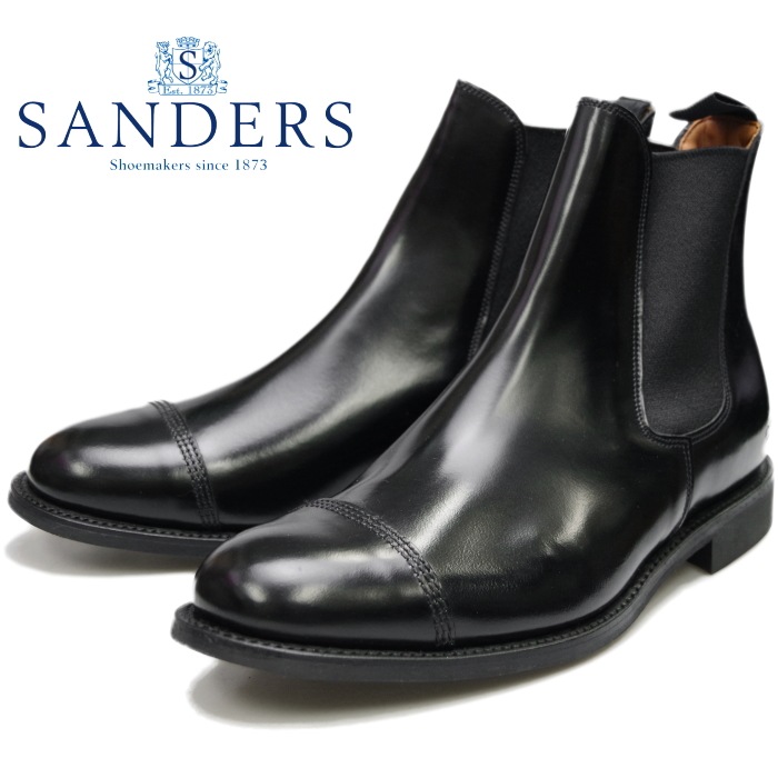 サイドゴアブーツ サンダース ミリタリー SANDERS チェルシーブーツ 1140 CAP TOE