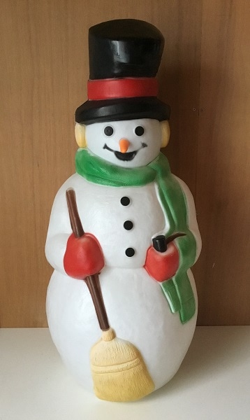 スノーマンwithブルーム グリーンマフラー クリスマスドームライト スノーマンwithブルーム グリーンマフラー