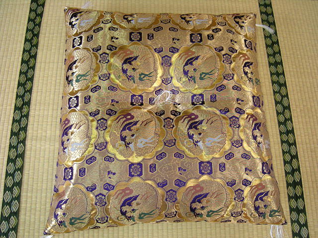 職人手作り法要座布団 金襴「鏡龍」大判