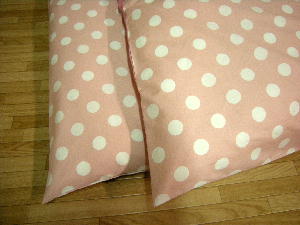 新品☆綿100%白ピンク薔薇＋ピンク水玉シングルセミダブル