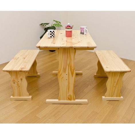 パインテーブル＆ベンチ2脚セット パインテーブル＆ベンチ2脚セットDBR/NA