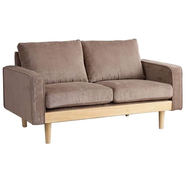 Moss 2人掛 コーデュロイソファ ブラウン