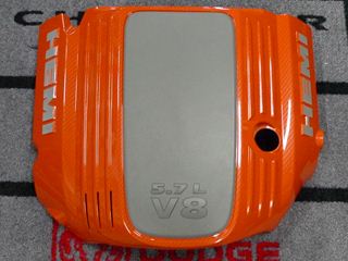 05－10y クライスラー 300C 5.7L用 エンジンカバー 【オレンジ 