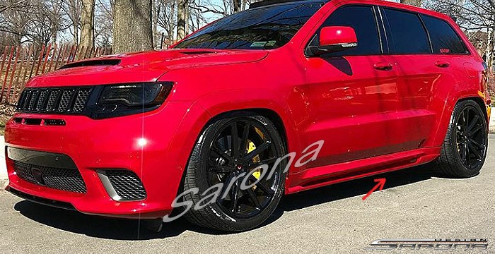 車用サイドスカートエクステンションスプリッター ジープグランドチェロキー SRT/SRT8/Wk2 2012-2021 リップスポイ
