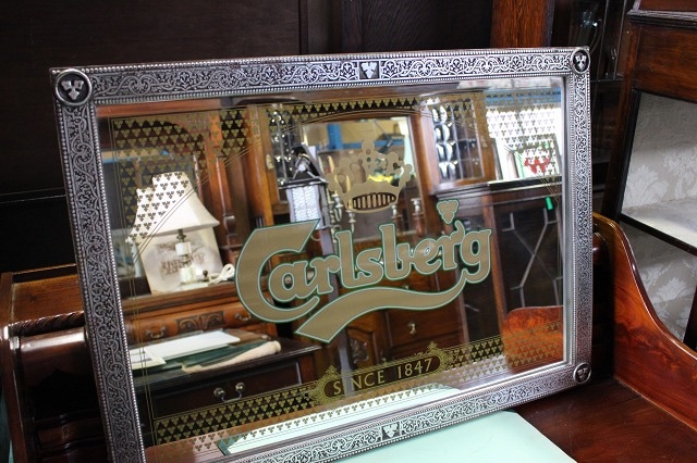 アンティークバーボラーミラー1930年頃