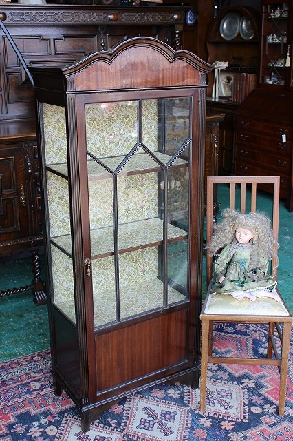 英国製アンティークキャビネット☆マホガニー、ウィリアムモリス