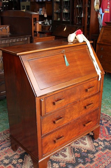 アンティーク イギリス製ライティングビューロー イギリスアンティーク ライティングビューロー デスク オーク材