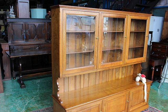 イギリス アンティーク 家具 ドレッサー カップボード キャビネット 6619c