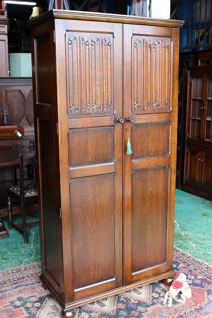 イギリス アンティーク　家具 ワードローブ 1930年頃 英国製 521A イギリス アンティーク 家具 ワードローブ 1930年頃 英国製 521A