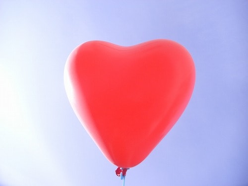 ハート型風船 赤 （50個入） ゴム風船販売の『かねますやゴム』