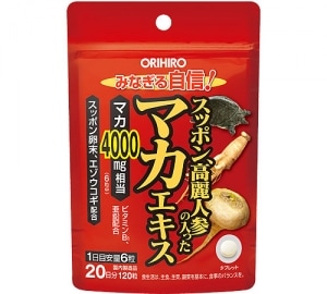 ORIHIRO - 60日分x４袋 マカ　スッポン高麗人参 Amazon | 徳用 スッポン 高麗人参の入ったマカエキス 360粒(60日