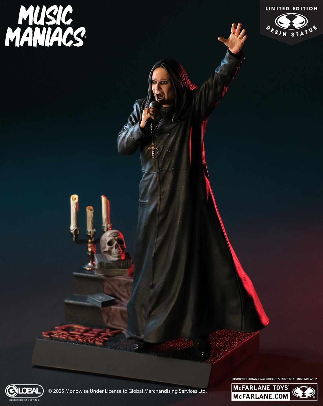 オジーオズボーン　フィギュア　ナックルボンズ社製 新品　箱に難あり Ozzy Osbourne 'Bark at the Moon' KnuckleBonz Statue