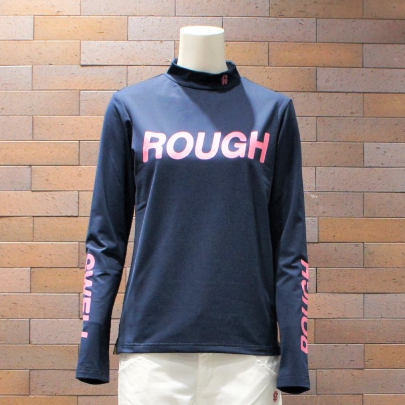 rough&swell 『BIG LOGO MOCK . W.』 【NAVY】 RSL-21220 モックネック for WOMEN-NINETEEN