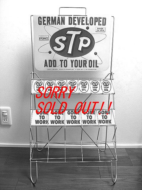 1960’s STP オイル ビンテージ オイル缶 ラック ☆1960's STP オイル ビンテージ オイル缶 ラック 総柄 所 世田谷