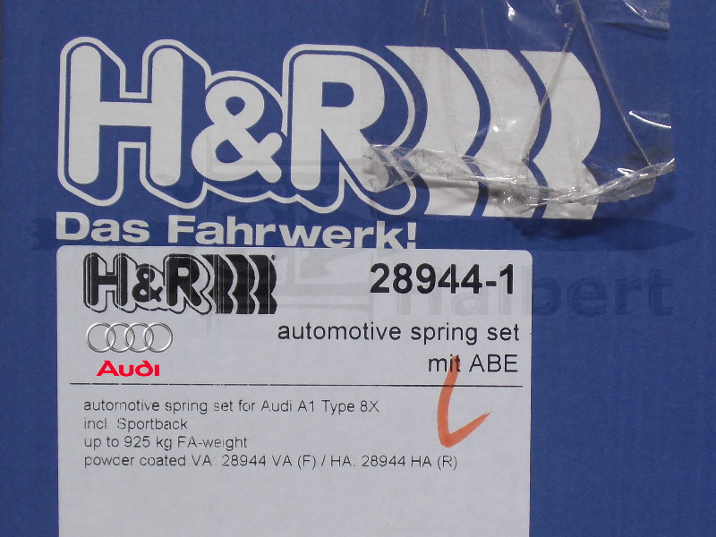 H＆R ダウンサス アウディ audi S1/S1 スポーツバック 8X アウディS1に持ち込みパーツのH＆Rダウンサスを取り付け！｜交通