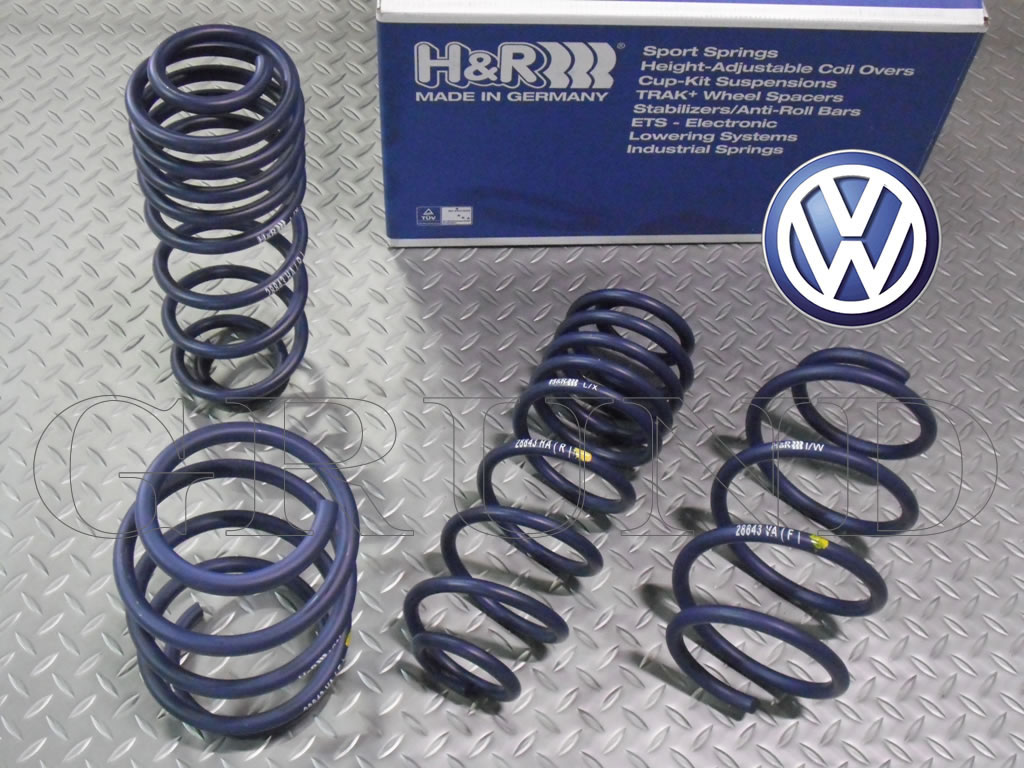 H&R スプリング VW ゴルフ7 GTI DCC付車両含む 13〜 ダウン量：F/35