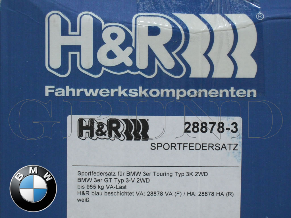 H&R ダウンサス 28878-3【H&R Sport Springs】スポーツ