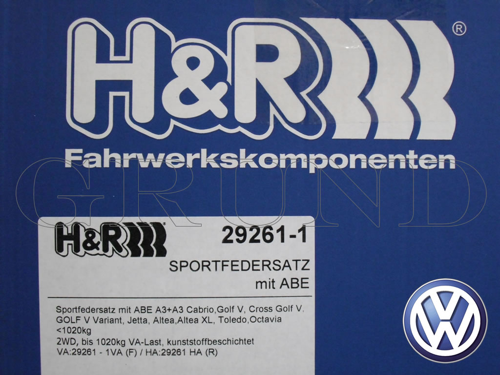 ゴルフ5&ゴルフ5ヴァリアント&ジェッタ用 ダウンサス 1台分 29261-1