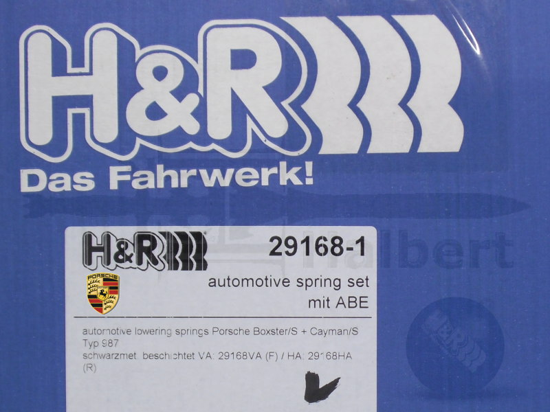 ポルシェ 718 ケイマン ボクスター ダウンサス H&R H&R ダウンサス 28865-1【H&R Sport Springs】スポーツ