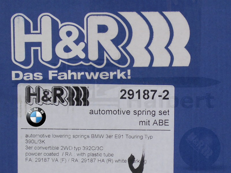 H&R ダウンサス 29187-2【H&R Sport Springs】スポーツ