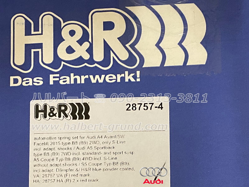 H&R ダウンサス 28757-5【H&R Sport Springs】スポーツ