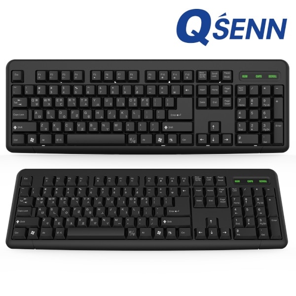 ハングル ワイヤレスキーボード K1000（QSENN製） 黒 | キーボード