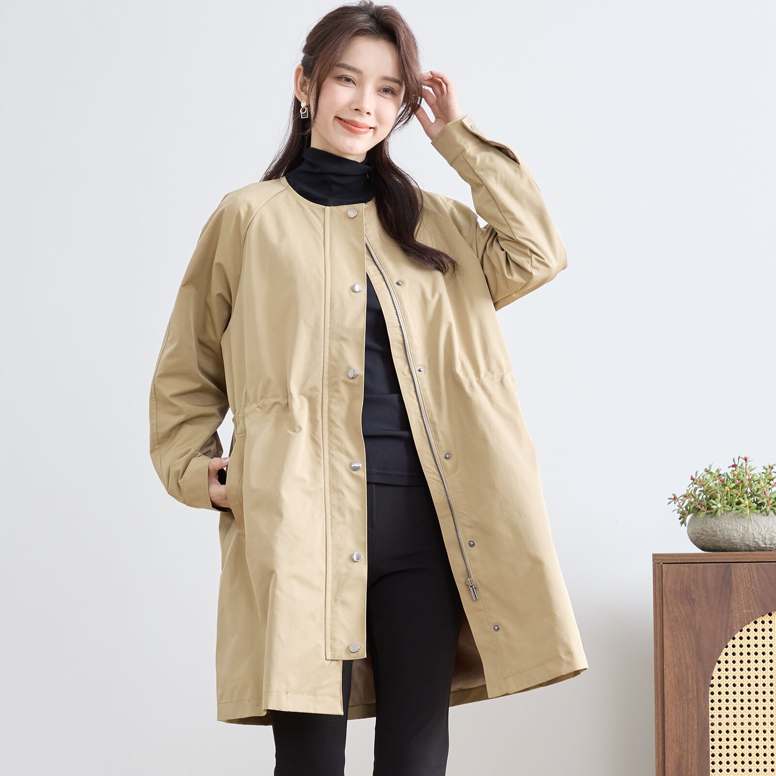 Cabana カバナ スタンドカラージップコート