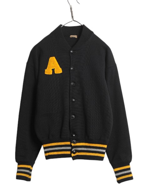 60s-70s カデットジャケット WEST POINT ヴィンテージ 1940s USMA WESTPOINT カデットニットジャケット ボタスタ