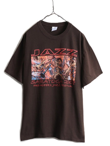 00s ☆ ジャズ フェス アート プリント Tシャツ メンズ L / 古着