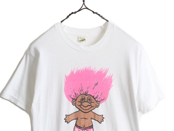 80s USA製 ☆ トロール プリント Tシャツ M 小さめ メンズ XS