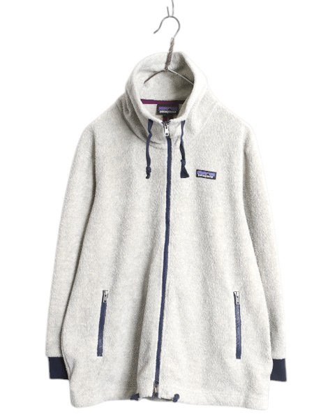patagonia - パタゴニア シアーリング ジャケット レディース XS 18年製 Patagonia アウトドア フルジップ フリース 毛足 ボア ハイネック ツートン 灰 パタゴニア シアーリング ジャケット レディース XS 18年製