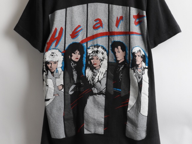80s USA製 ☆ Heart ハート ワールド ツアー プリント 半袖 T