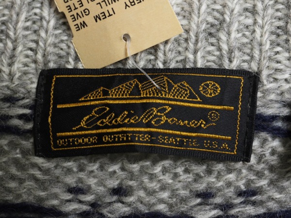 デットストック 90s エディーバウアー バーズアイ ニット セーター メンズ レディース L / 90年代 Eddie Bauer ノルディック 総柄 ウール デットストック 90s エディーバウアー バーズアイ ニット