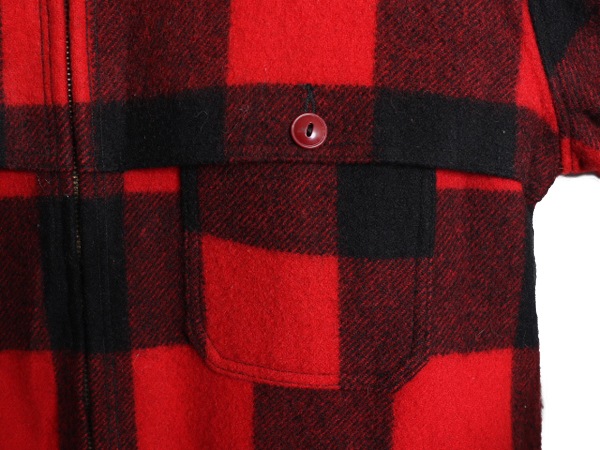 60s 筆記体タグ エルエルビーン ウール ダブル マッキーノ ジャケット メンズ L 古着 LLBEAN ヴィンテージ ハンティング フルジップ タロン 60s 筆記体タグ エルエルビーン ウール ダブル マッキーノ