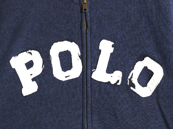 Ralph Lauren - ポロ ラルフローレン フルジップ スウェット フード パーカー レディース S / トレーナー 裏起毛 ヴィンテージ 加工 ロゴ 刺繍 タロン 紺 ポロ ラルフローレン フルジップ スウェット フード パーカー