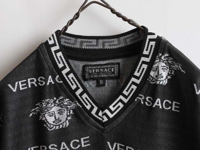 VERSACE Ｔシャツ 90s VERSACE JEANS COUTURE photo by Bruce Weber Tシャツ 黒