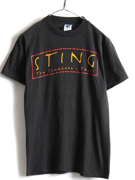 90s STING スティング Ten Summoner's Tales WORLD TOUR ツアー プリント 半袖 Tシャツ (M)-古着屋GRAB