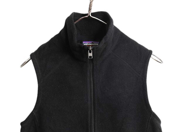 patagonia - パタゴニア シンチラ フリース ベスト レディース XS / 古着 16年製 Patagonia アウトドア フルジップ 重ね着 前開き ハイネック ブラック パタゴニア シンチラ フリース ベスト レディース XS / 古着 16